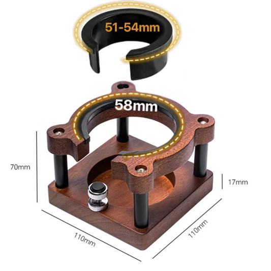 Station de bourrage espresso en bois