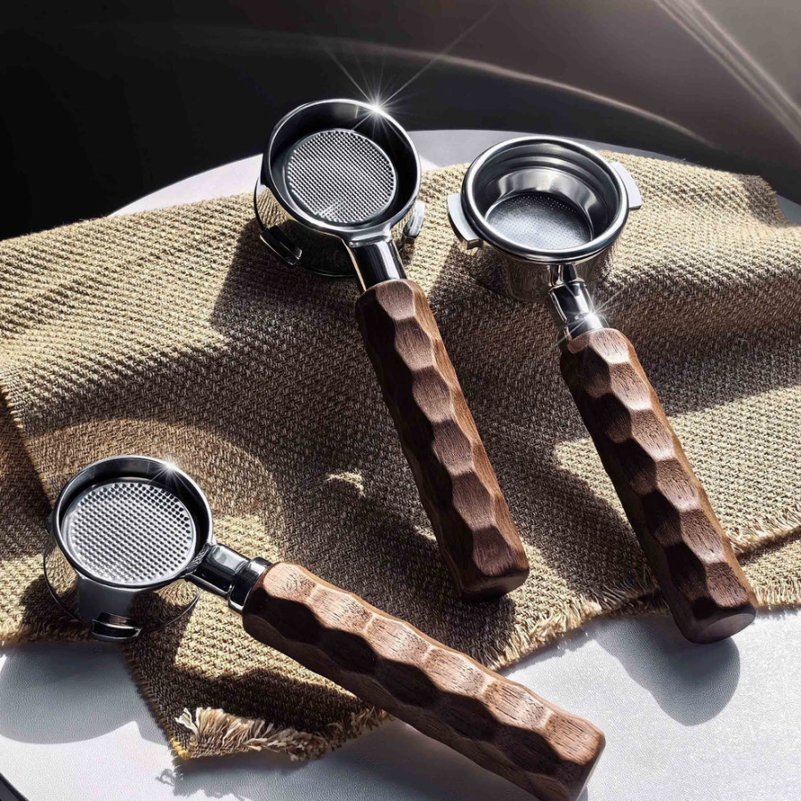 Porte-filtre espresso 54 mm Sage/Breville – Manche bois Dragon Ridge – Bottomless ou Double becs