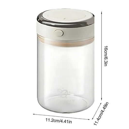 Boîte de Conservation Sous Vide pour Café en Verre