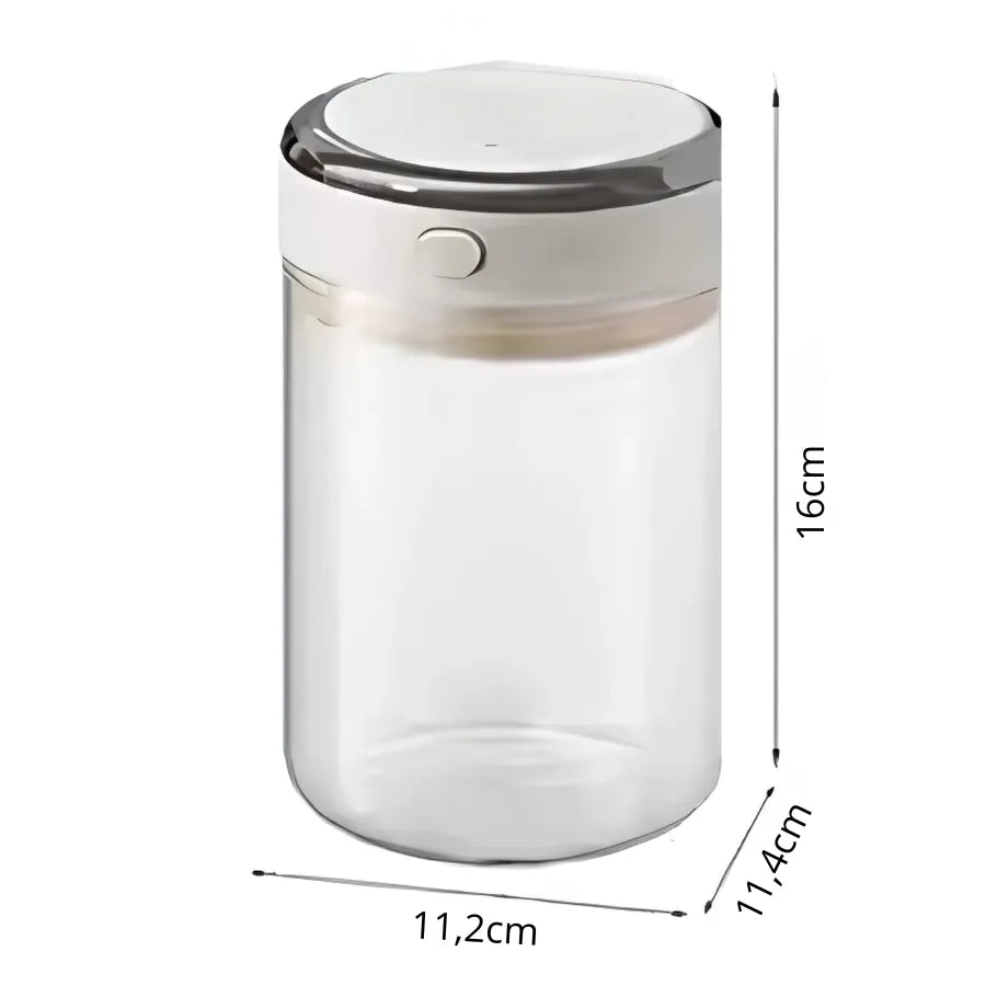 Boîte de Conservation Sous Vide pour Café en Verre