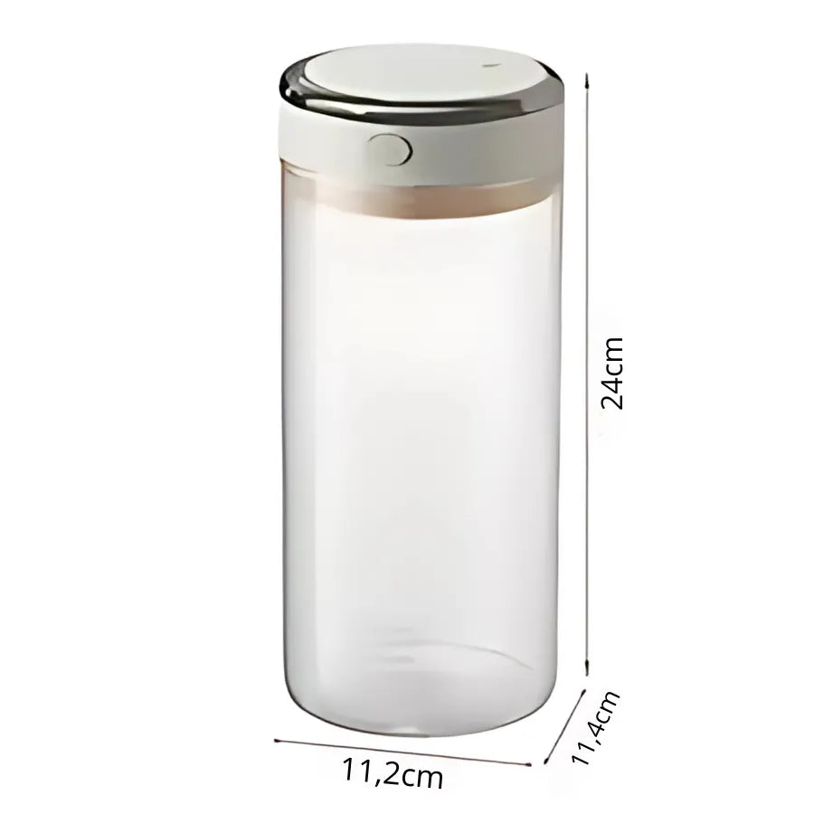 Boîte de Conservation Sous Vide pour Café en Verre