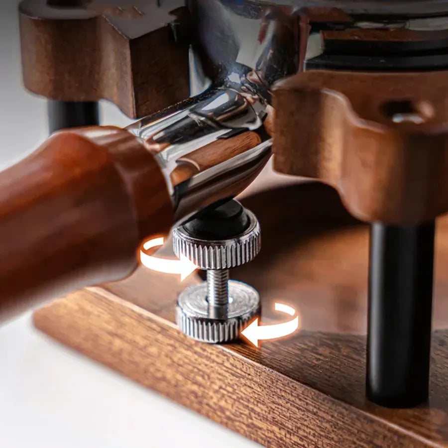 Station de bourrage espresso en bois