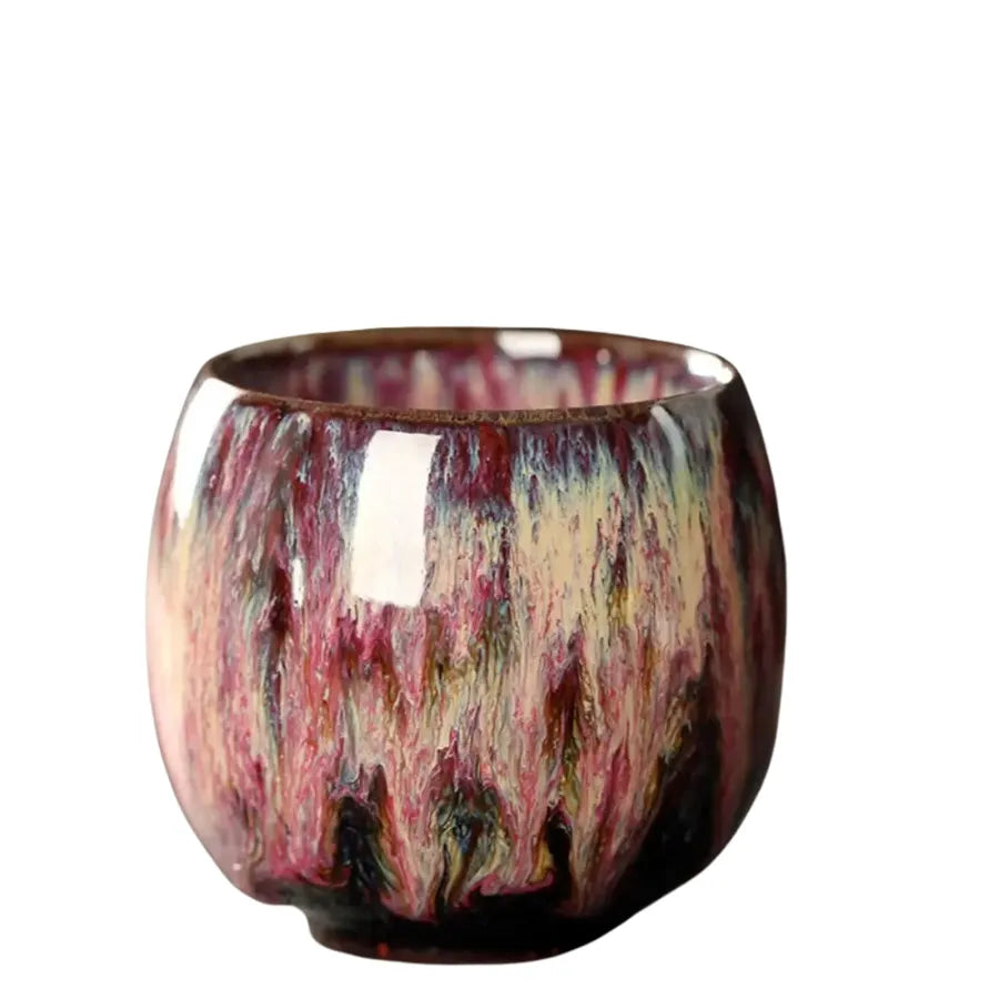 Tasse à Café Japonaise en Céramique - Maroon