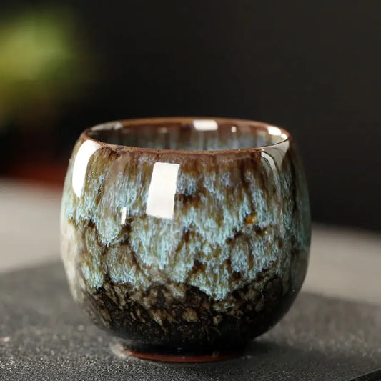 Tasse à Café Japonaise en Céramique - Cyan