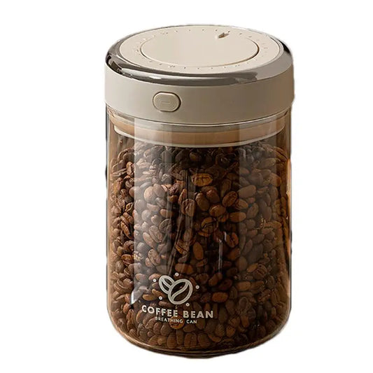 Boîte de Conservation Sous Vide pour Café en Verre
